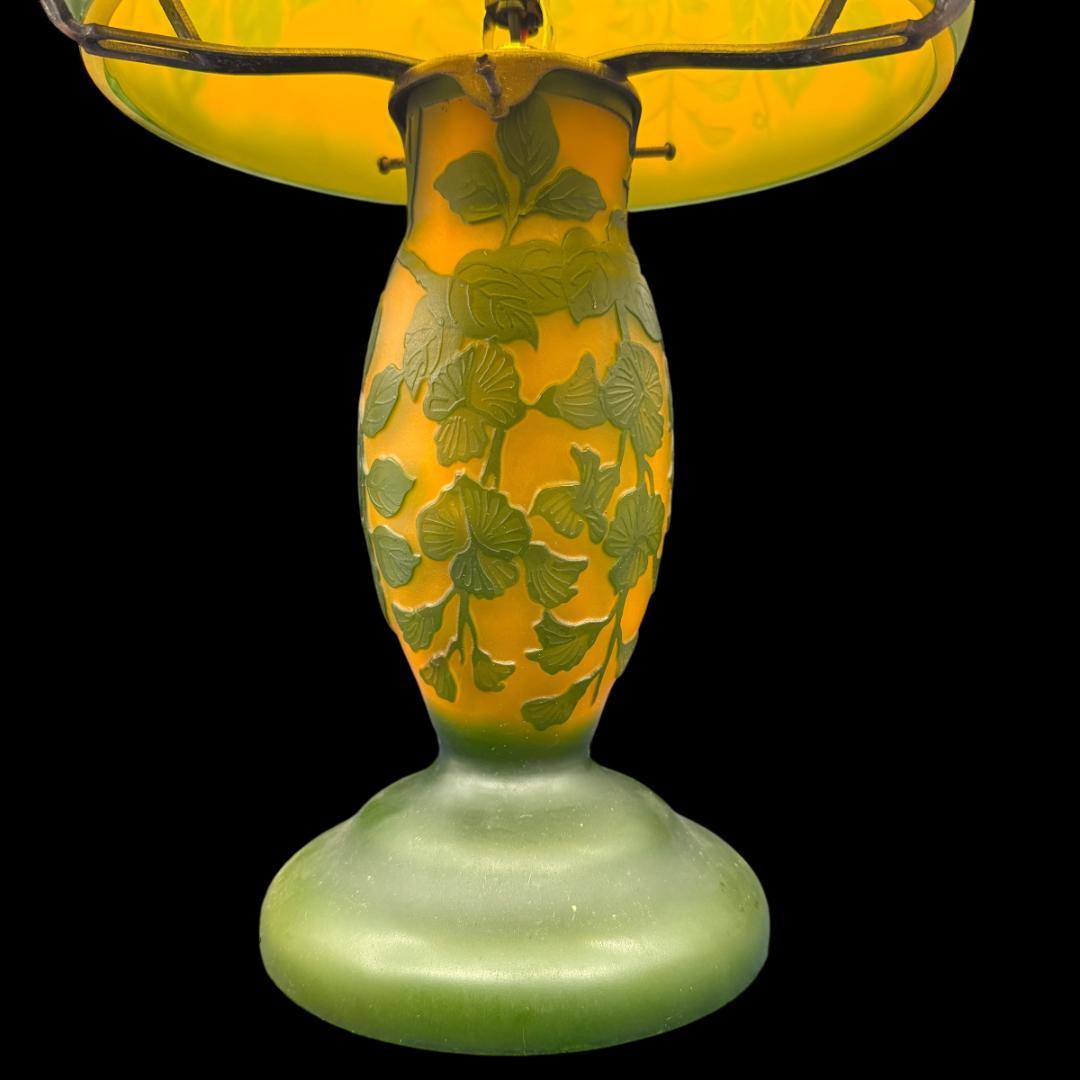 高さ33㎝【希少】エミールガレ風　レプリカ　ランプ　卓上照明