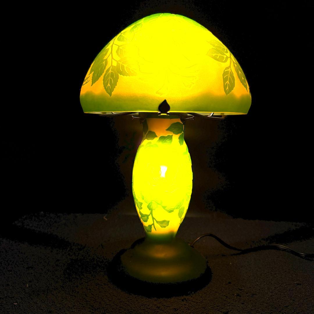 高さ33㎝【希少】エミールガレ風　レプリカ　ランプ　卓上照明