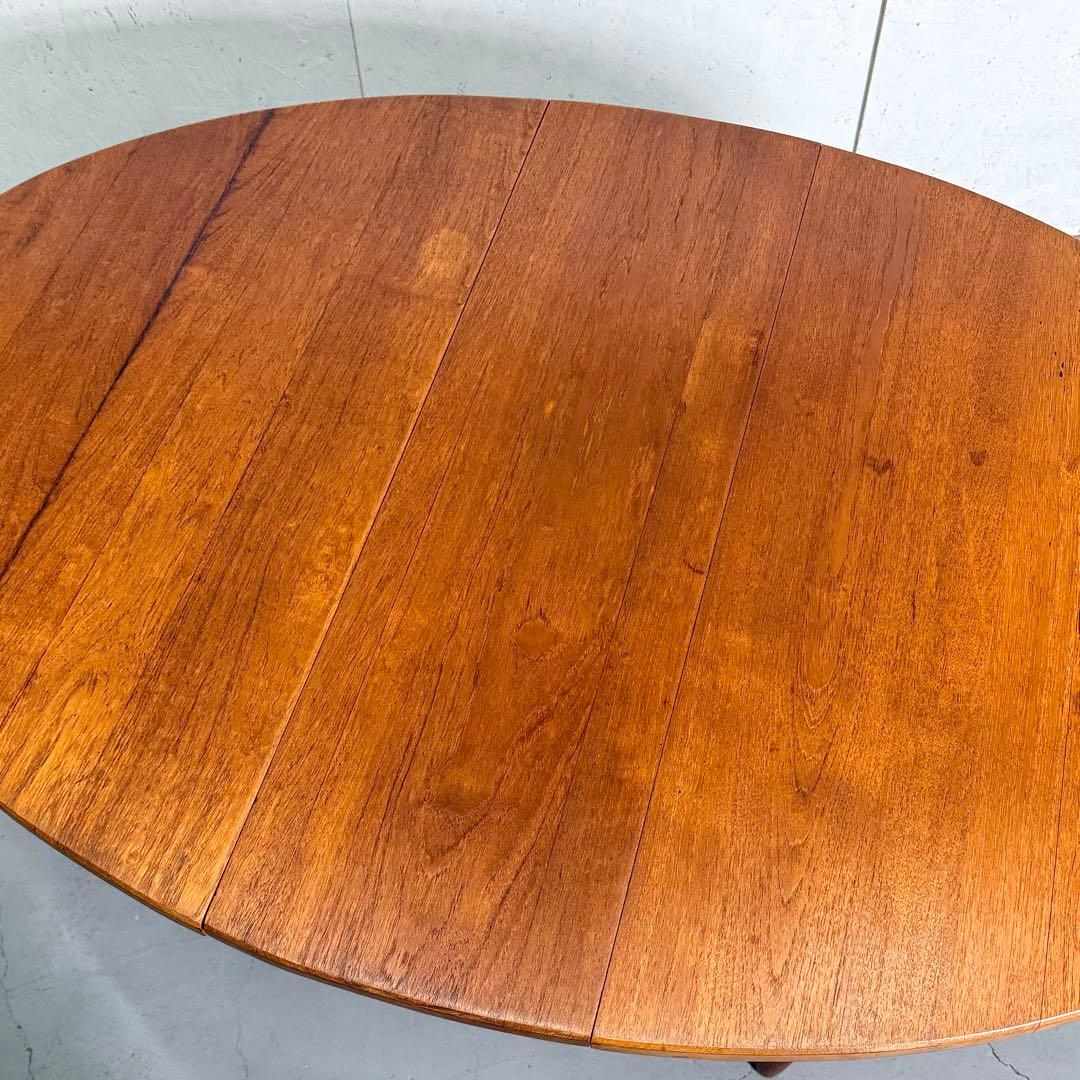 Remployヴィンテージ チーク オーバルダイニングテーブル(303)