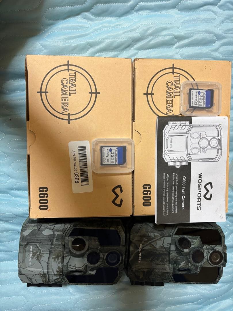 WOSPORTS G600 トレイルカメラ　防范カメラ2台