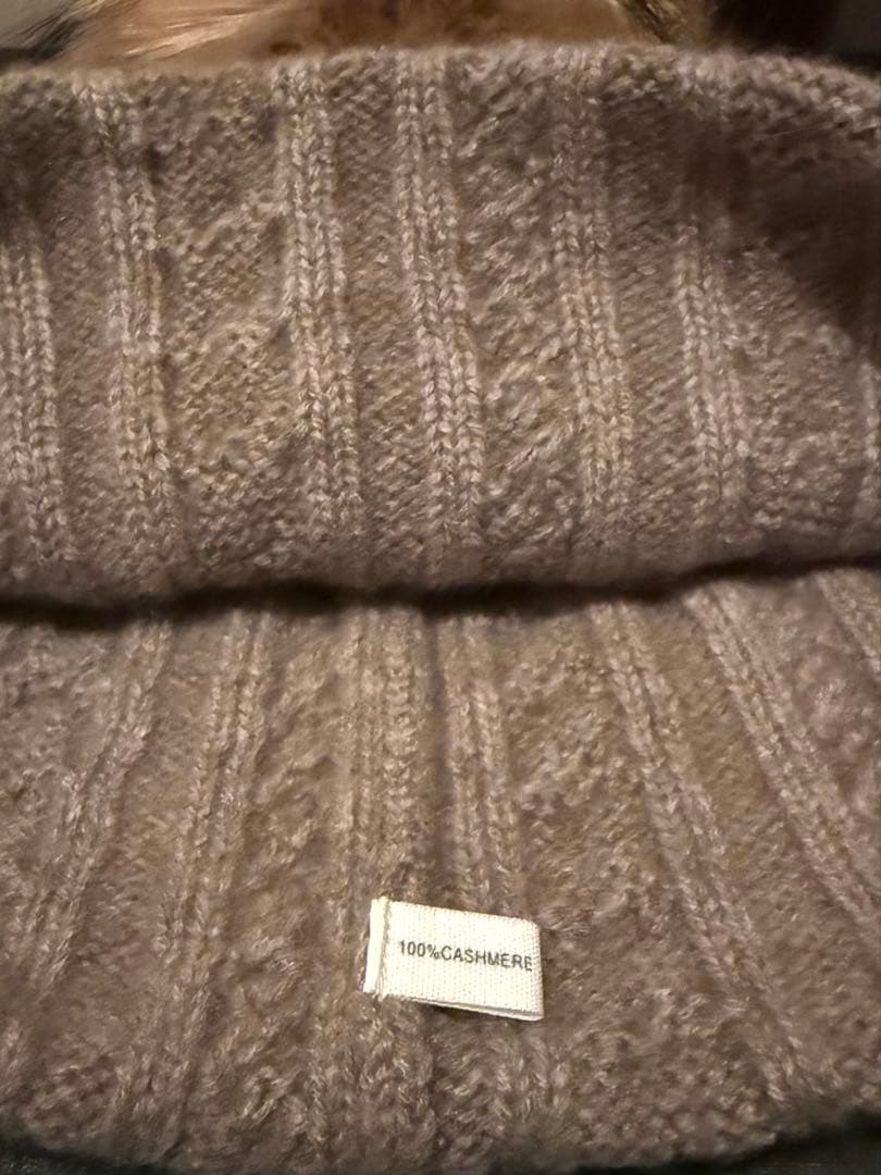 OZWEAR CONNECTION ケーブルニット カシミヤ ビーニー