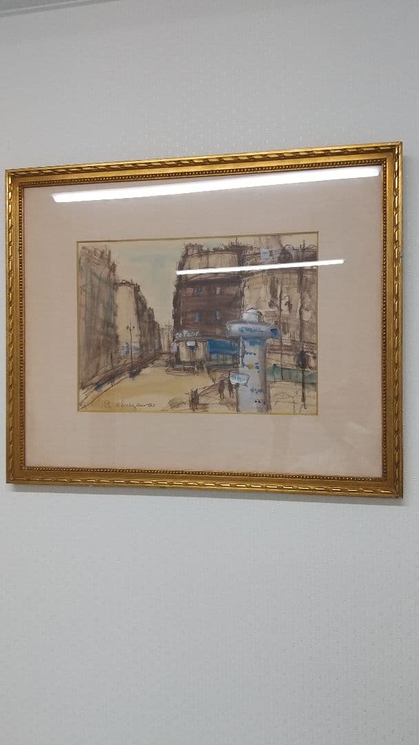 生沢朗 水彩画 パリ(街並)