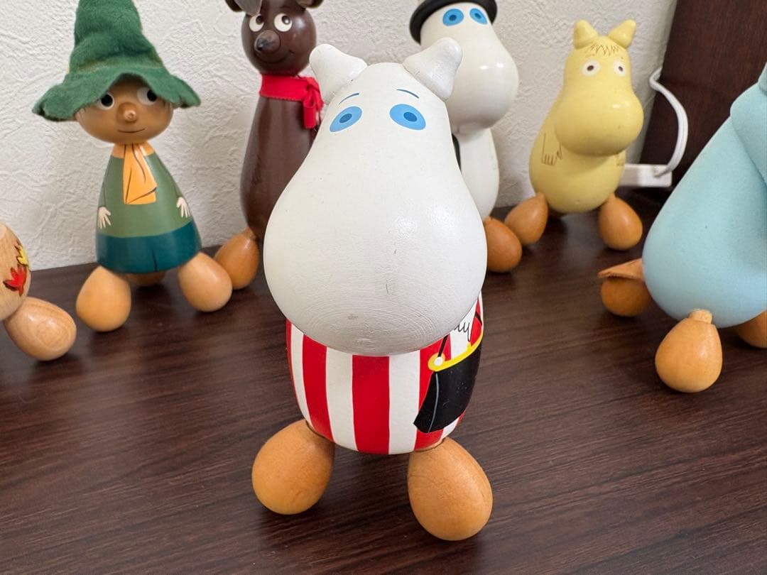 ムーミンキャラクター 木製ツボ押し8体セット