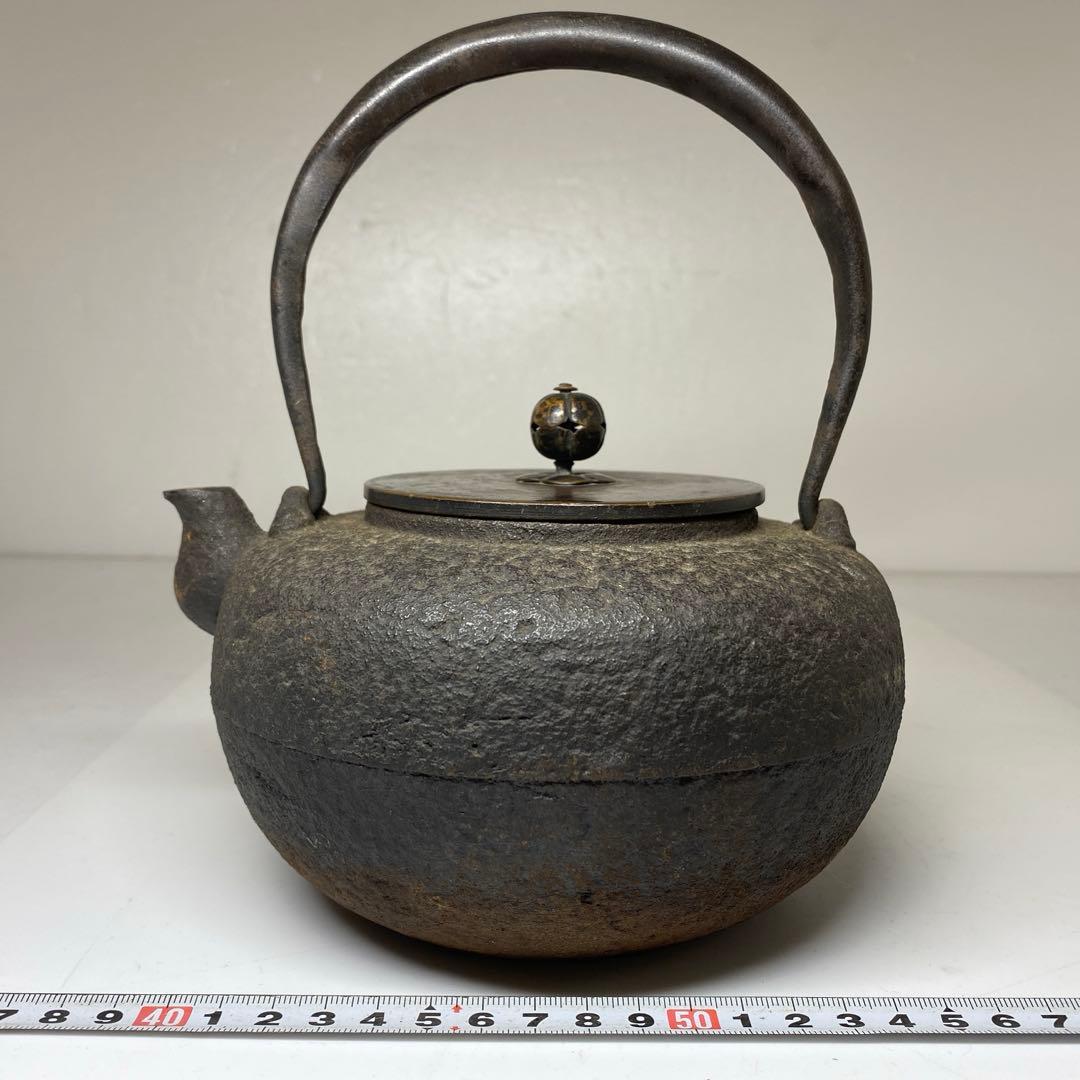 龍文堂造　鉄瓶　トヒトエ　高さ約17.5cm 東N7-1007☆2F