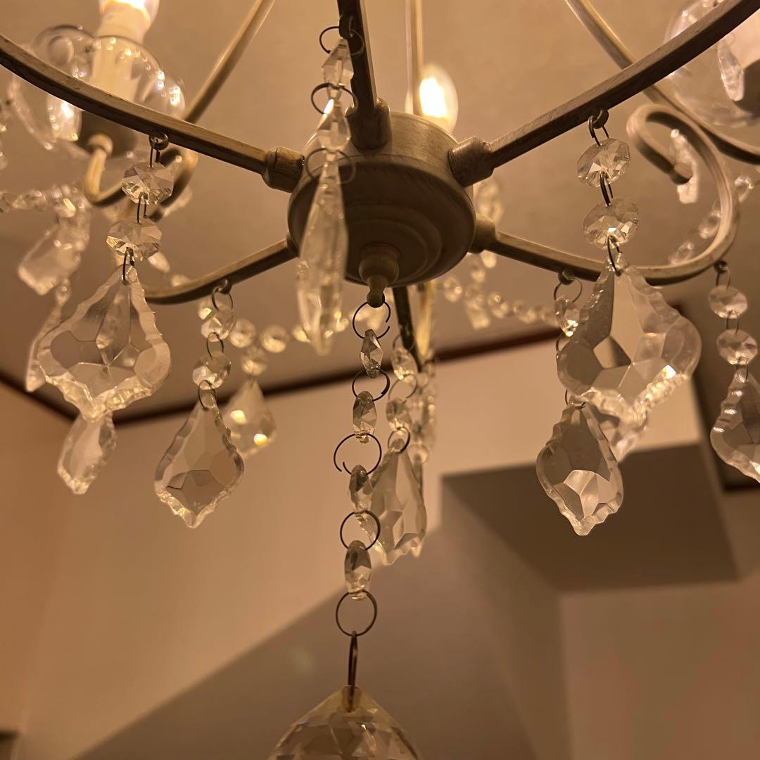 良品　エルジュエル　クリスタルアンティーク調シャンデリア　豪華　高級　LED