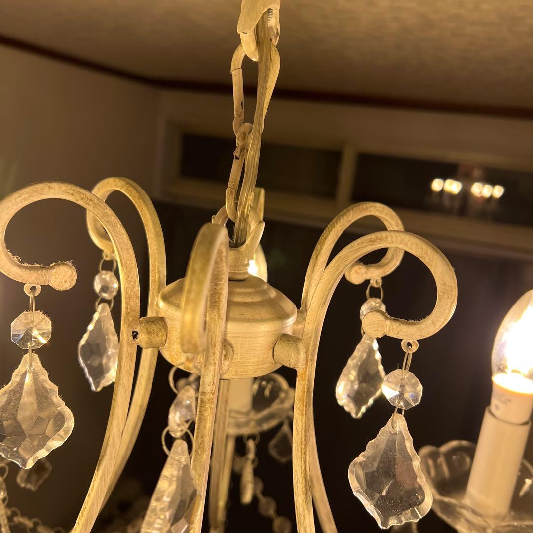 良品　エルジュエル　クリスタルアンティーク調シャンデリア　豪華　高級　LED