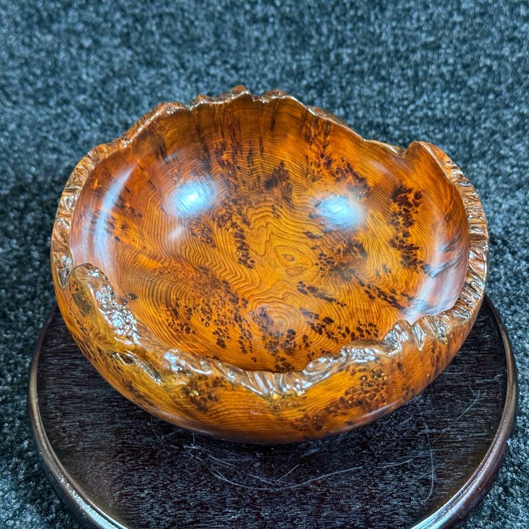 川下幸徳　世界遺産　屋久杉　泡瘤　器　小鉢　お椀　盛鉢　天然木　無垢　在銘