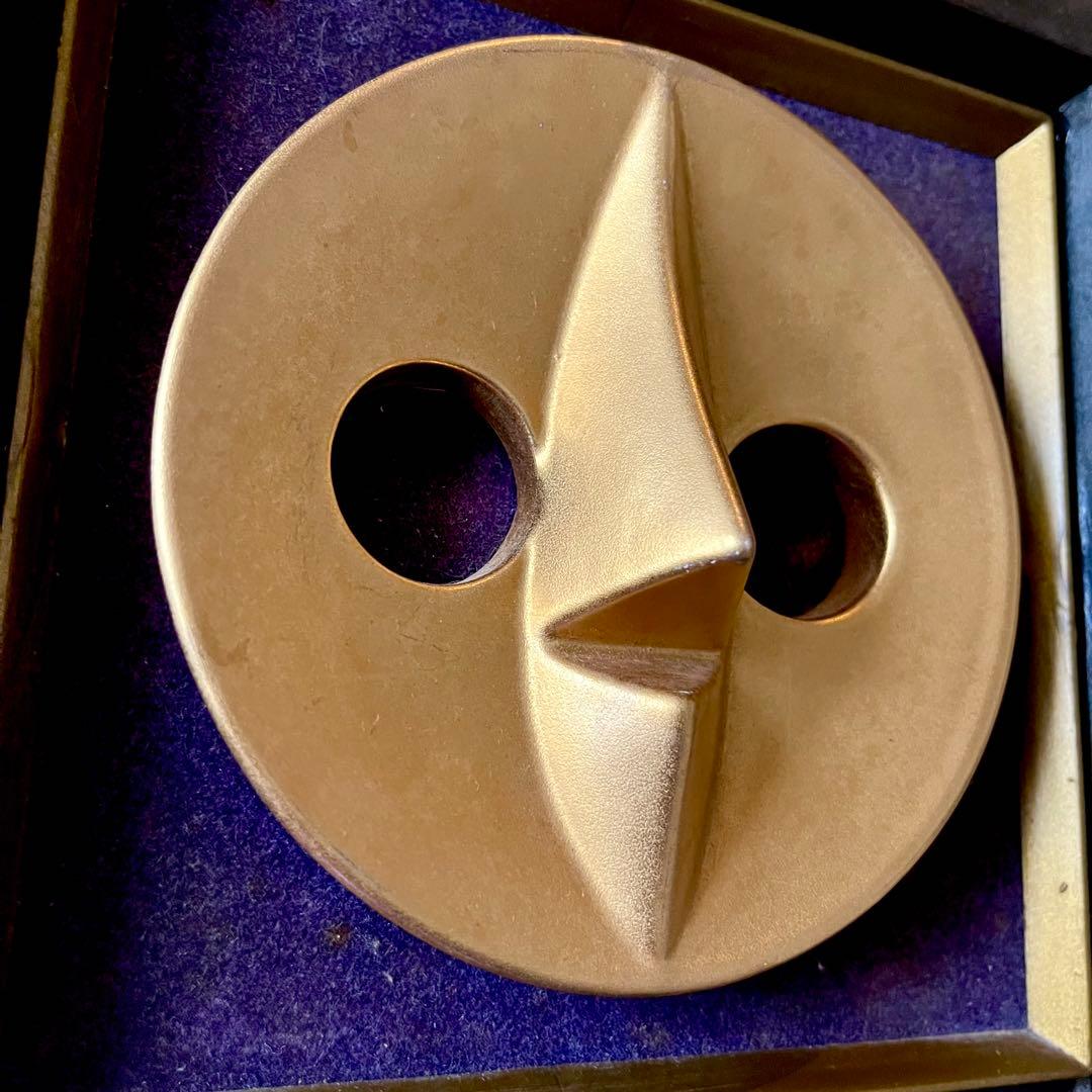 岡本太郎 太陽の塔　信楽焼 額装 70年代 万博 陶器 インテリア 昭和 レトロ