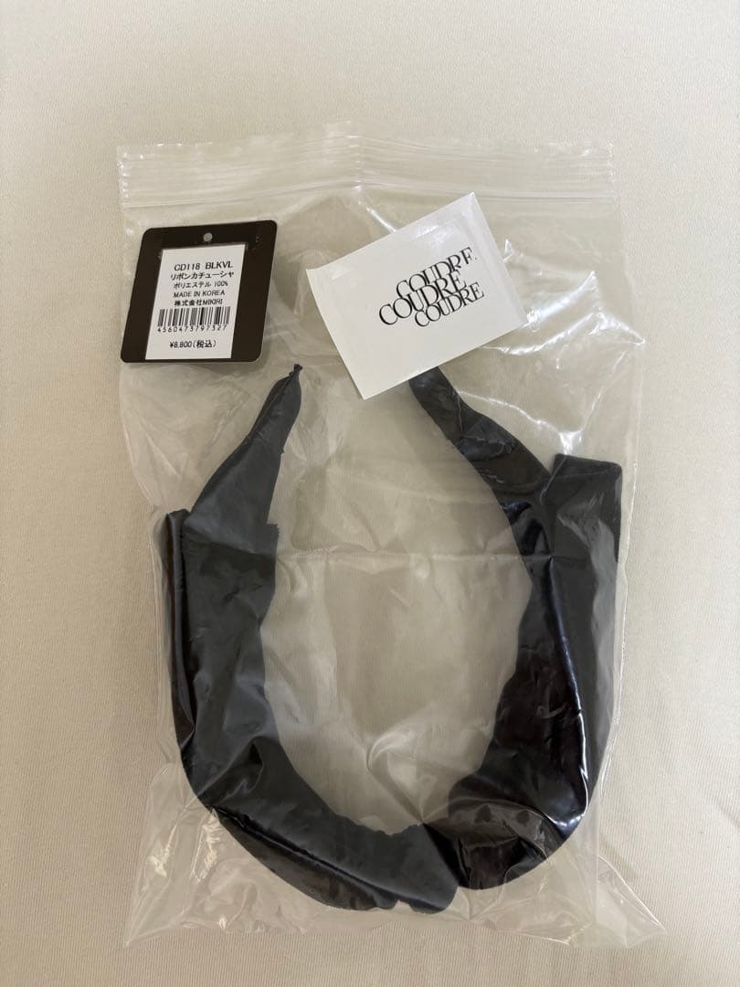 COUDREクードル リボンカチューシャ ブラック CD118