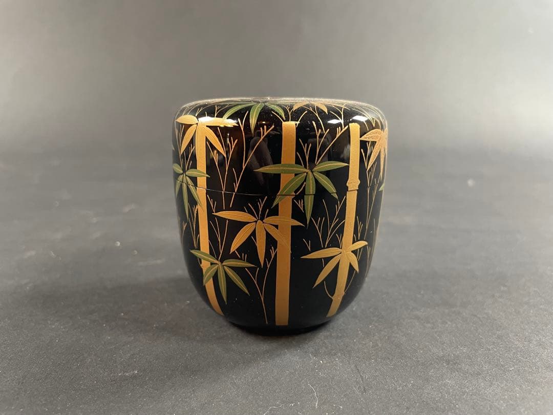 12 最終値下げ　佐々木麗峰 蒔絵 総竹林 棗 ナツメ 共箱 漆器