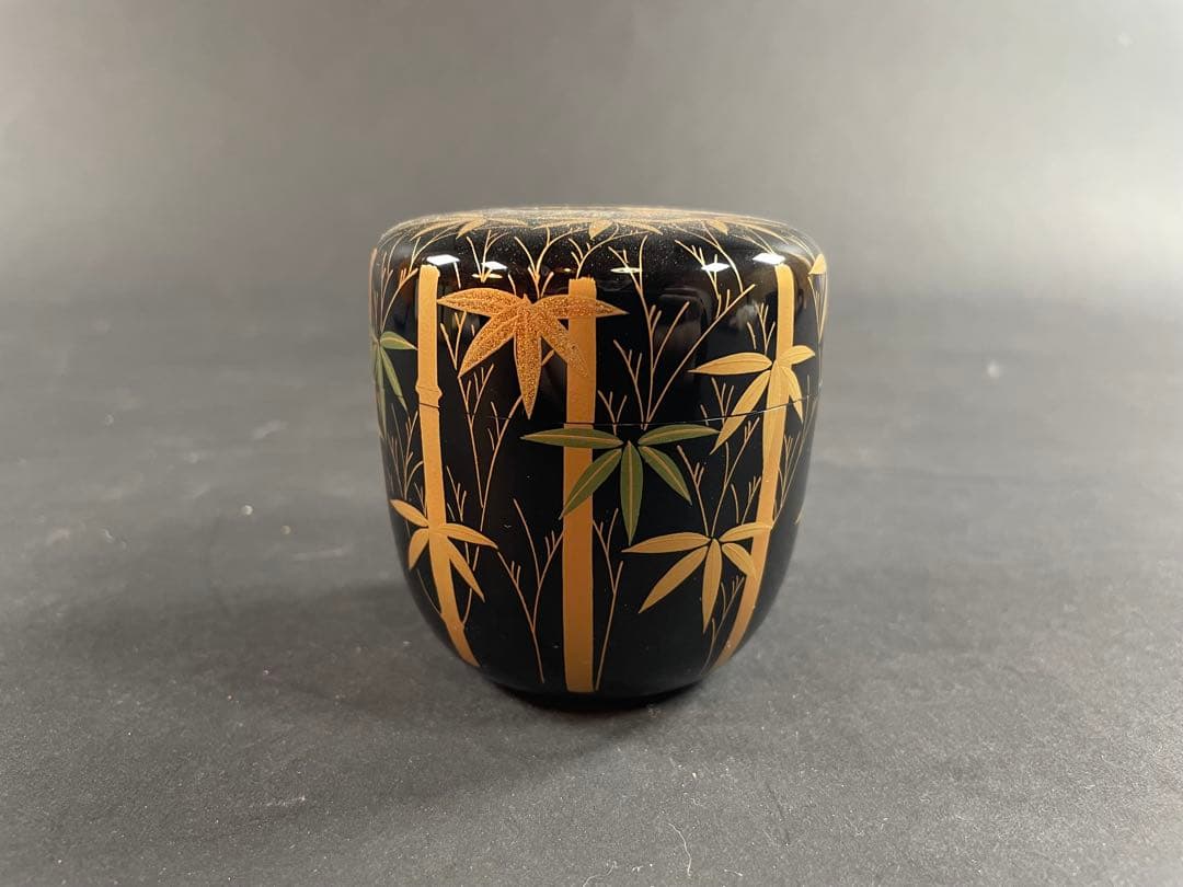 12 最終値下げ　佐々木麗峰 蒔絵 総竹林 棗 ナツメ 共箱 漆器