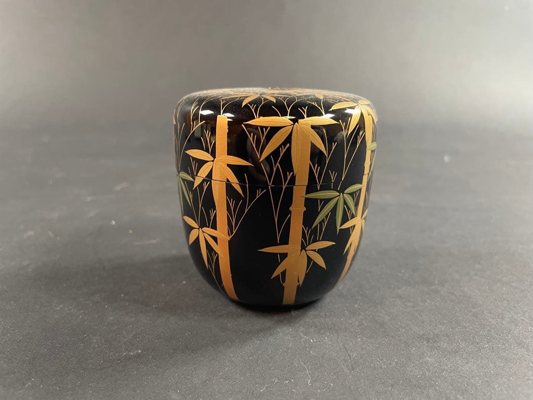 12 最終値下げ　佐々木麗峰 蒔絵 総竹林 棗 ナツメ 共箱 漆器