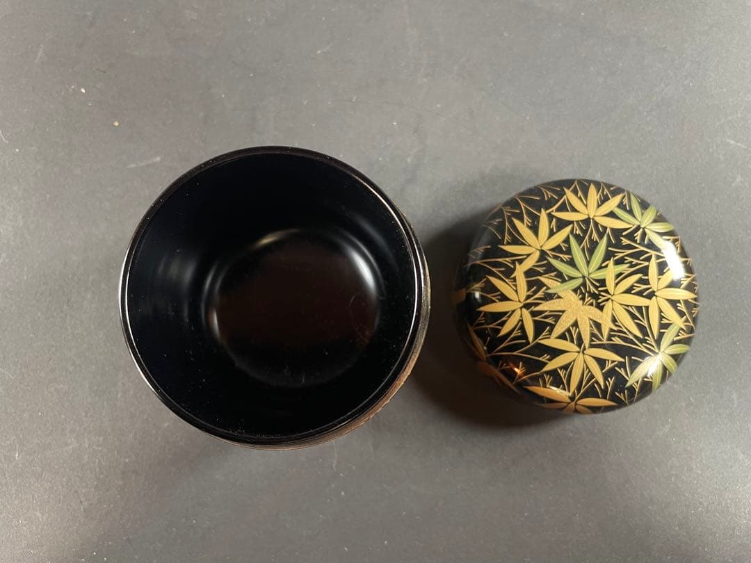 12 最終値下げ　佐々木麗峰 蒔絵 総竹林 棗 ナツメ 共箱 漆器