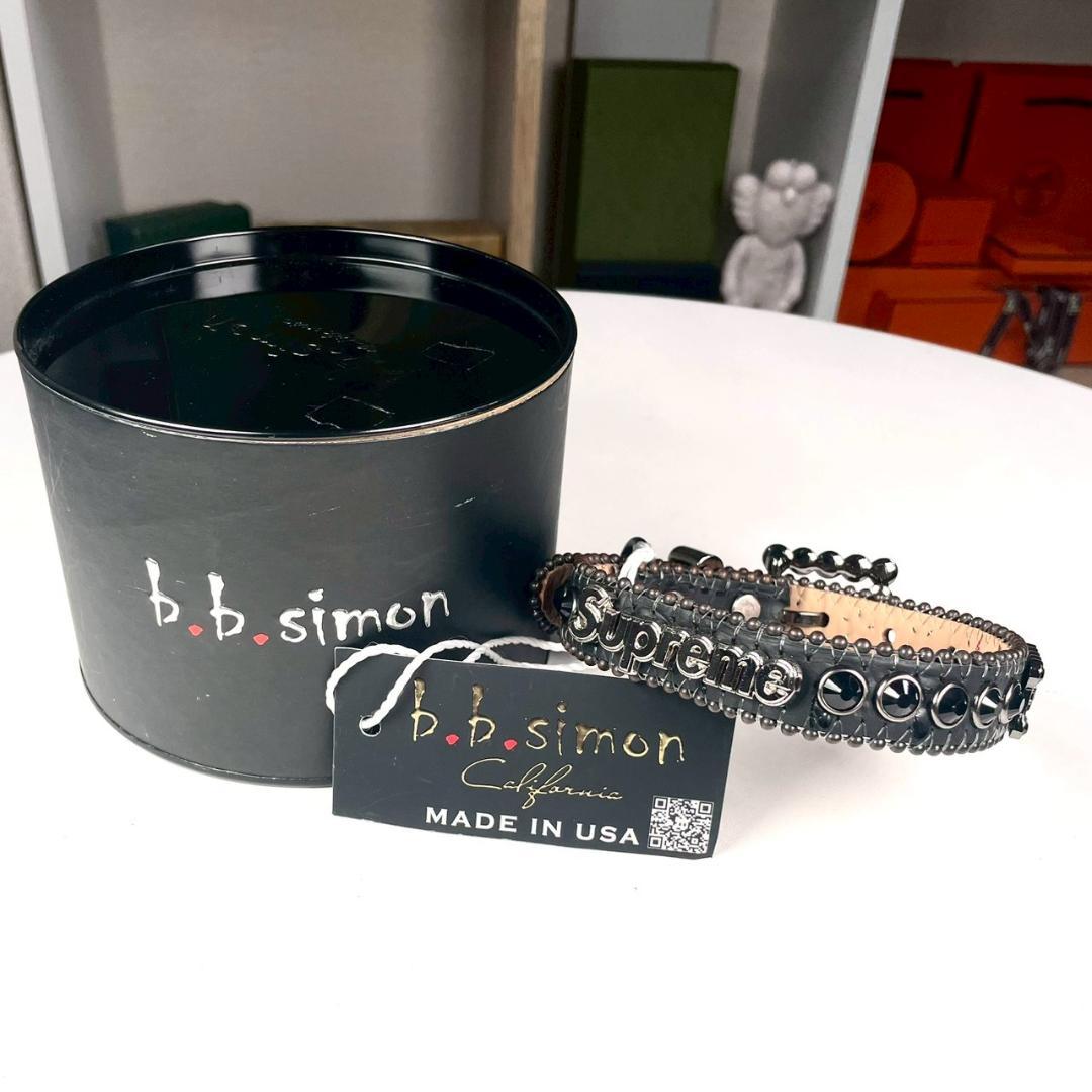新品 Supreme B.B.Simon Swarovski ドッグカラー