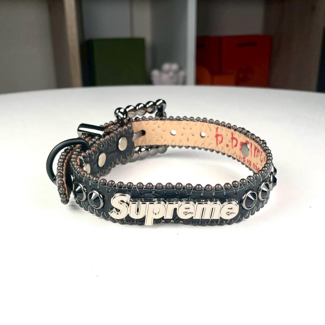 新品 Supreme B.B.Simon Swarovski ドッグカラー
