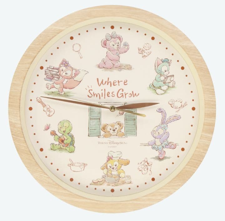 ダッフィー＆フレンズ掛時計 Where Smiles Grow