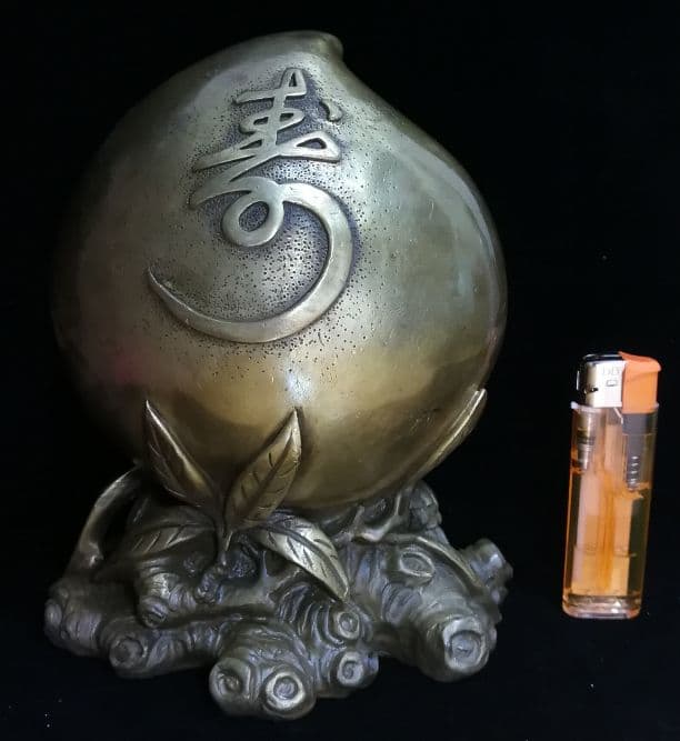 黄銅仙桃寿老人