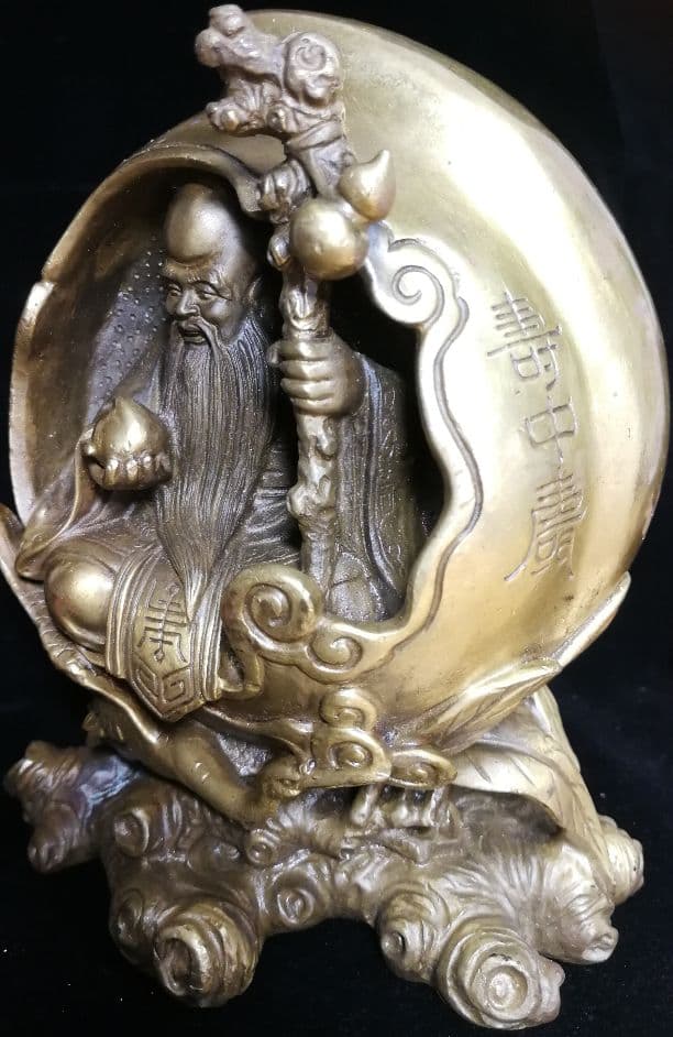 黄銅仙桃寿老人