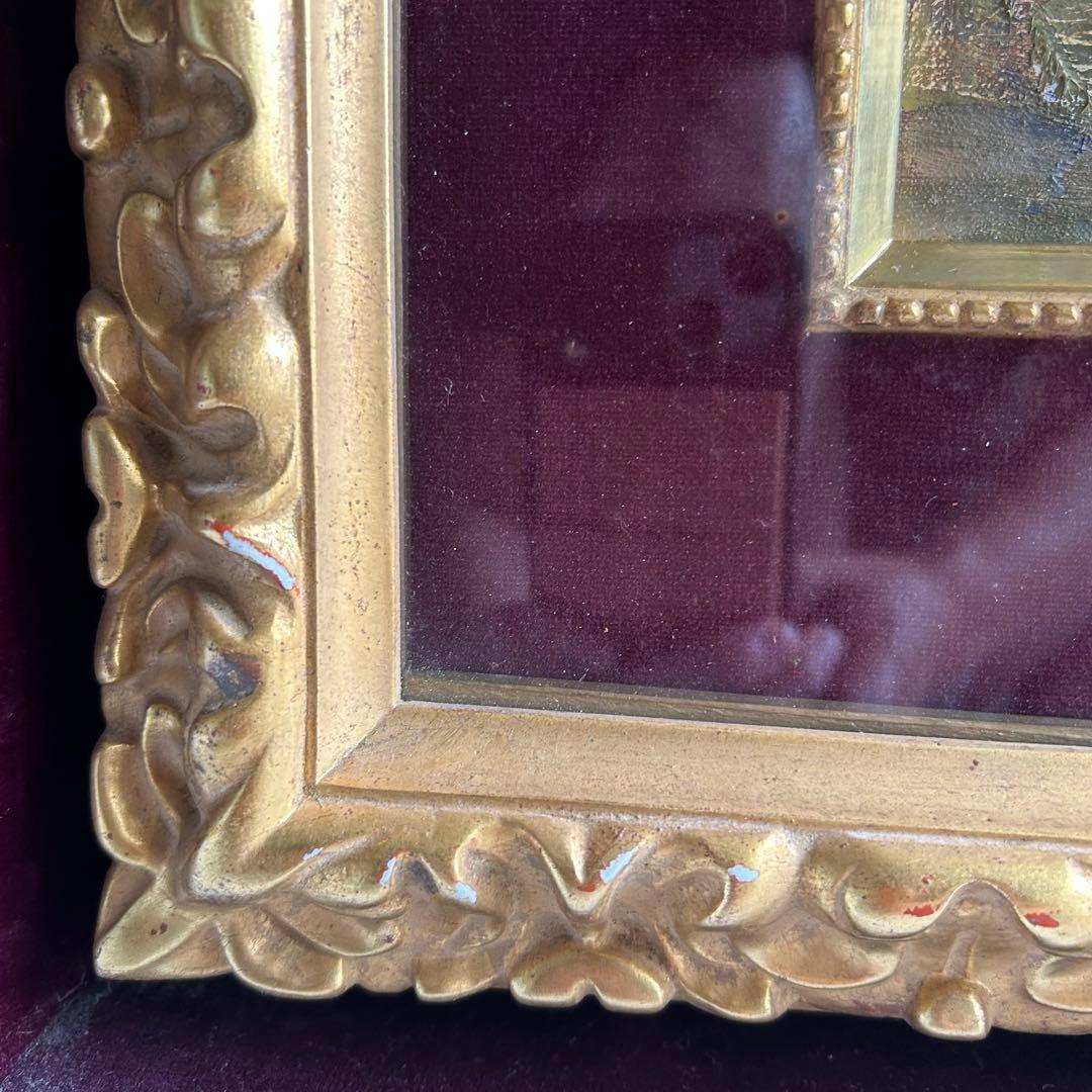 杉浦隆 海の風景 油彩画 金色フレーム 額装 インテリア