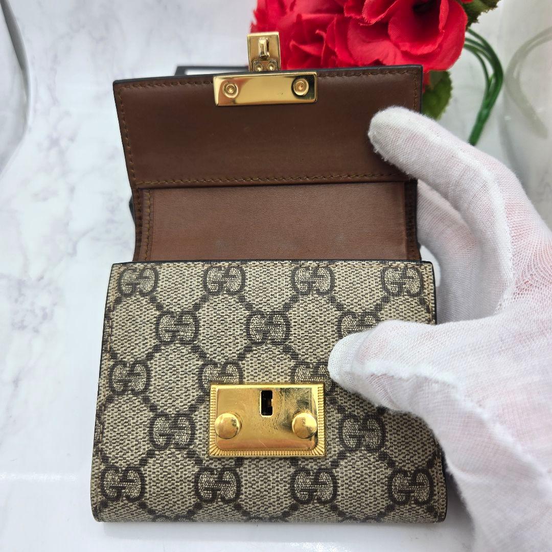 【希少】GUCCI グッチ 折り財布 財布 GG スプリーム 金具