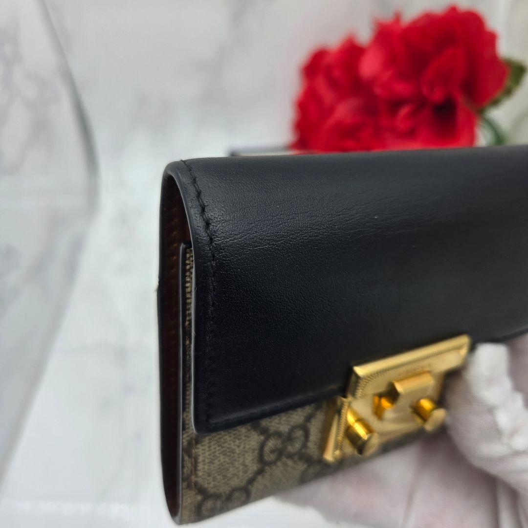 【希少】GUCCI グッチ 折り財布 財布 GG スプリーム 金具