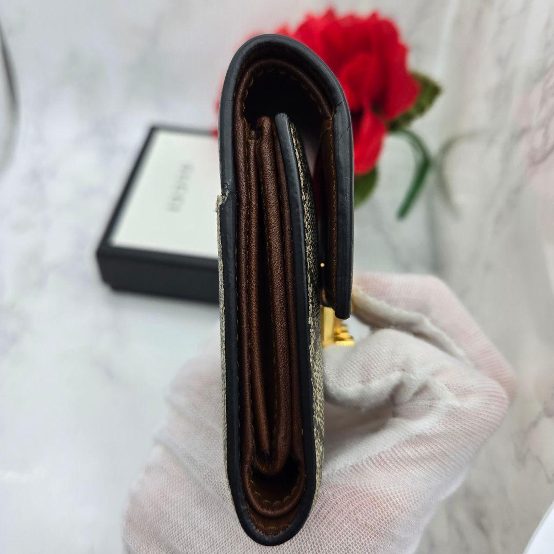 【希少】GUCCI グッチ 折り財布 財布 GG スプリーム 金具