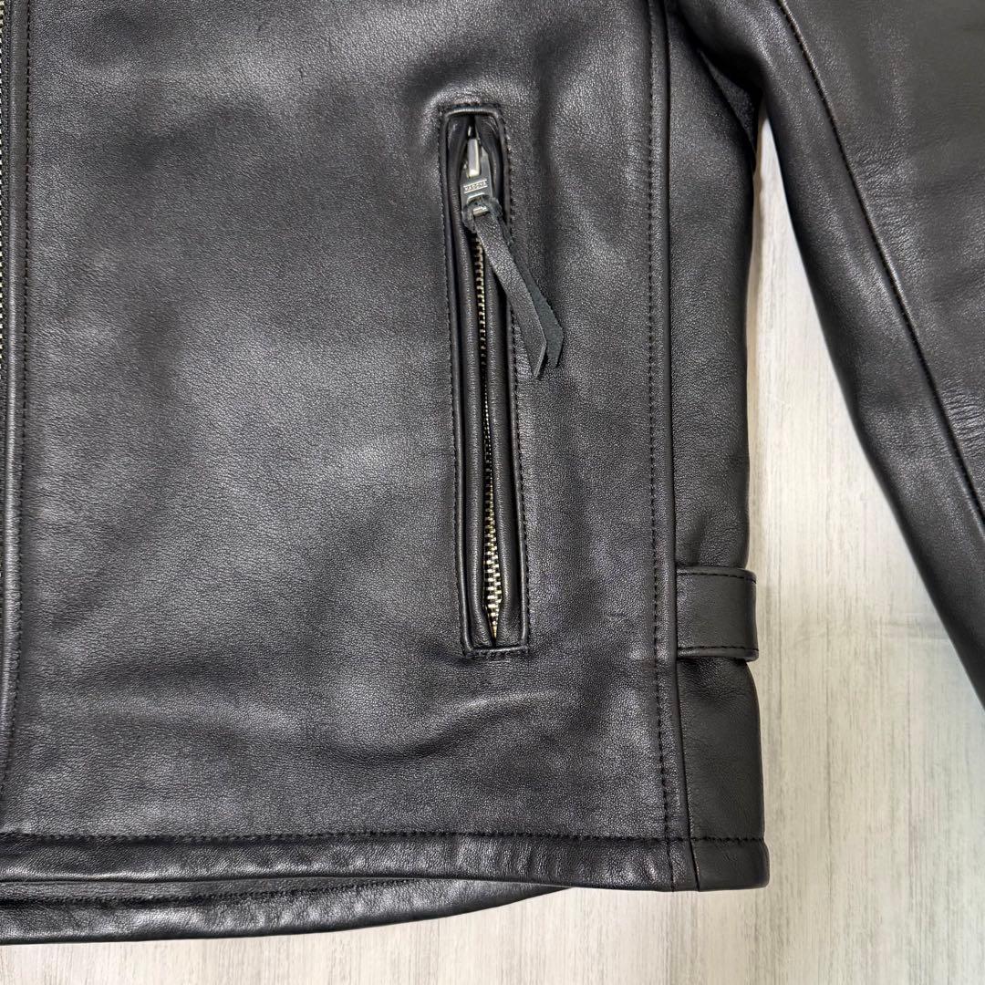 美品 3Lカドヤ ライナー付 シングルライダースジャケット FPS-2 SFT