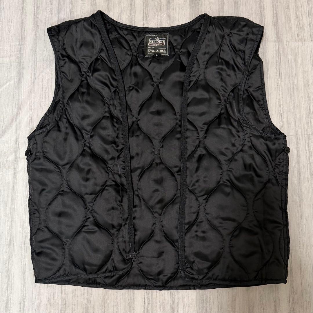 美品 3Lカドヤ ライナー付 シングルライダースジャケット FPS-2 SFT