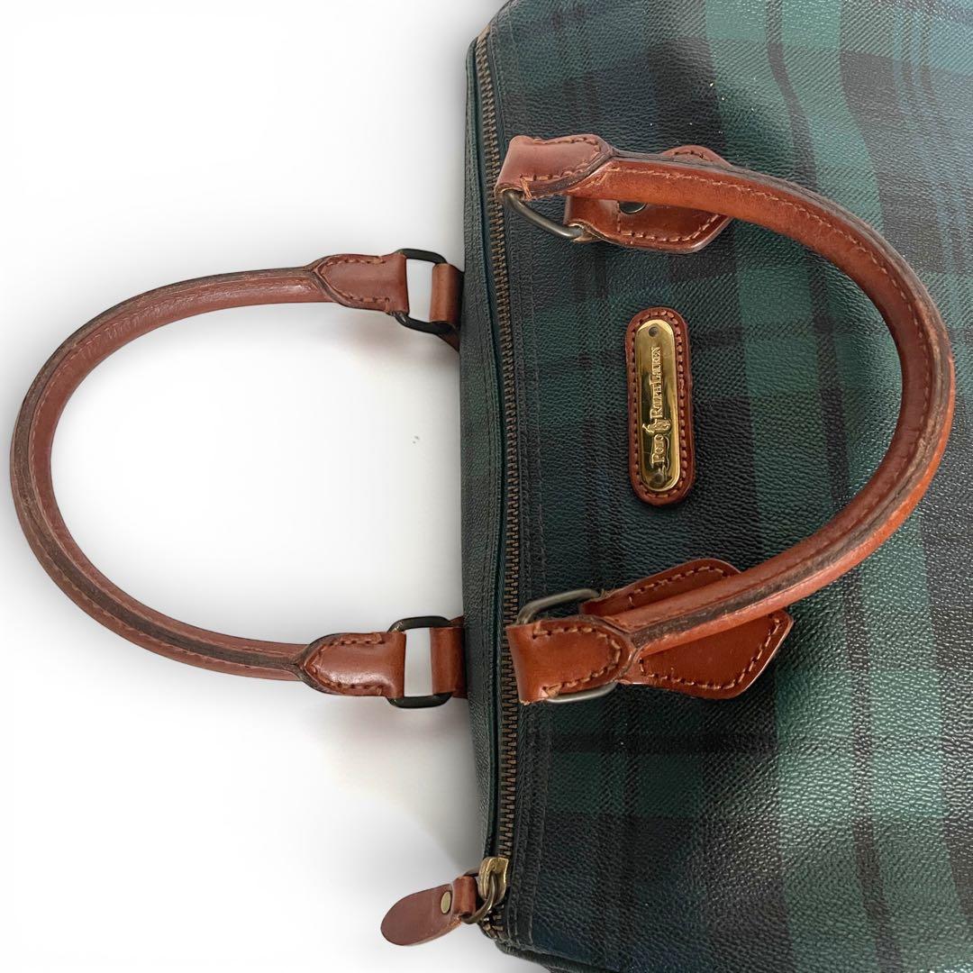 POLO RALPH LAUREN ミニボストン ブラックウォッチ PVC