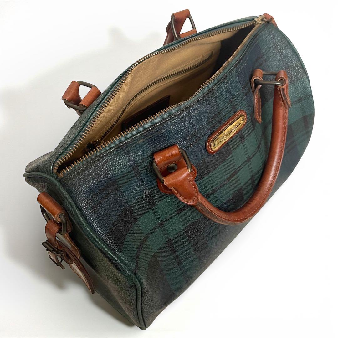 POLO RALPH LAUREN ミニボストン ブラックウォッチ PVC