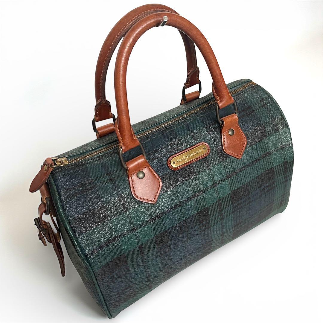 POLO RALPH LAUREN ミニボストン ブラックウォッチ PVC