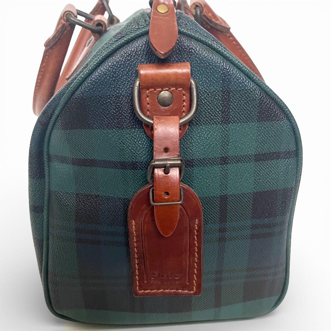 POLO RALPH LAUREN ミニボストン ブラックウォッチ PVC