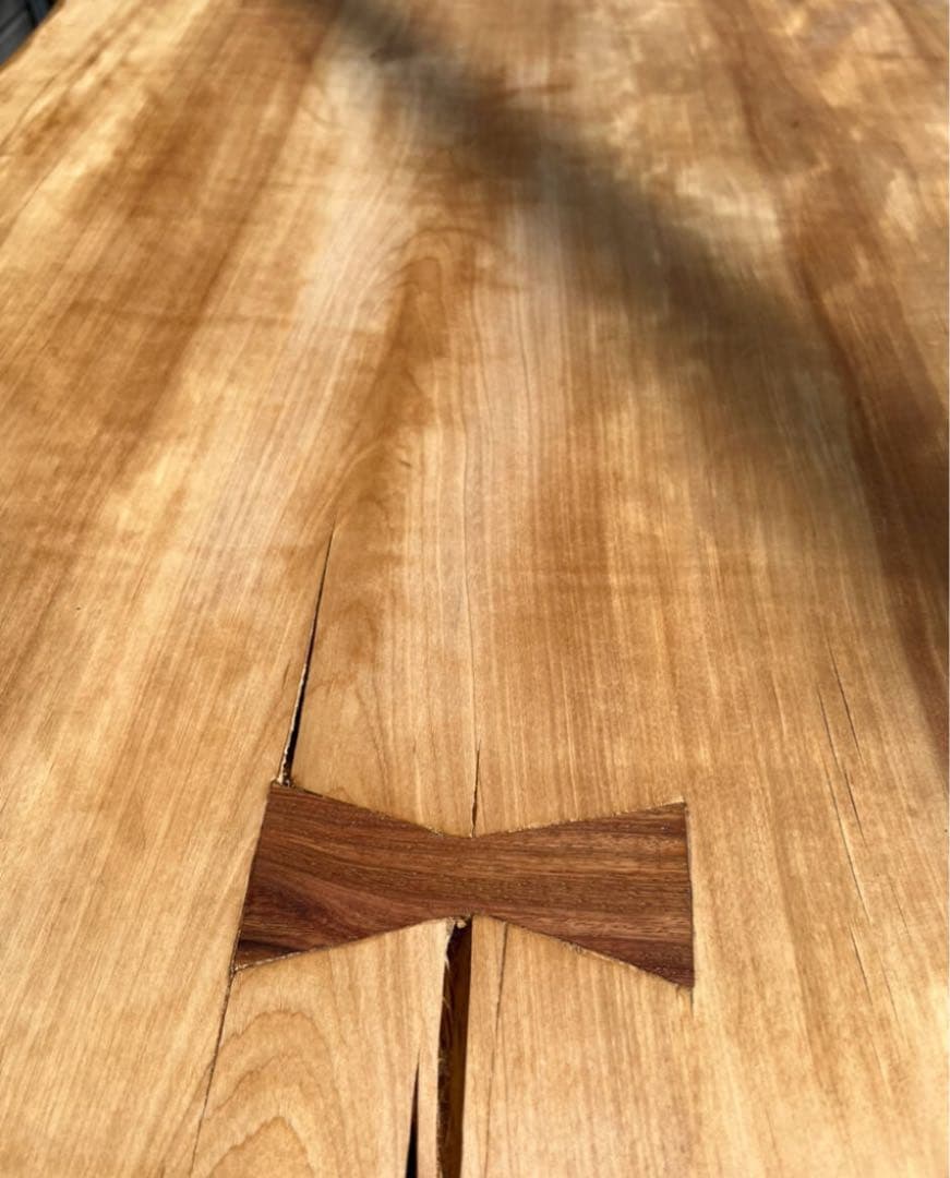 無垢1枚板 無垢材 契り テーブル 天板のみ 無塗装 反りあります