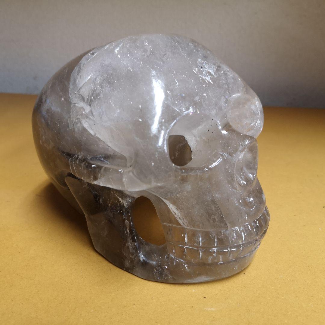 天然水晶スカル　特大　レインボー多数