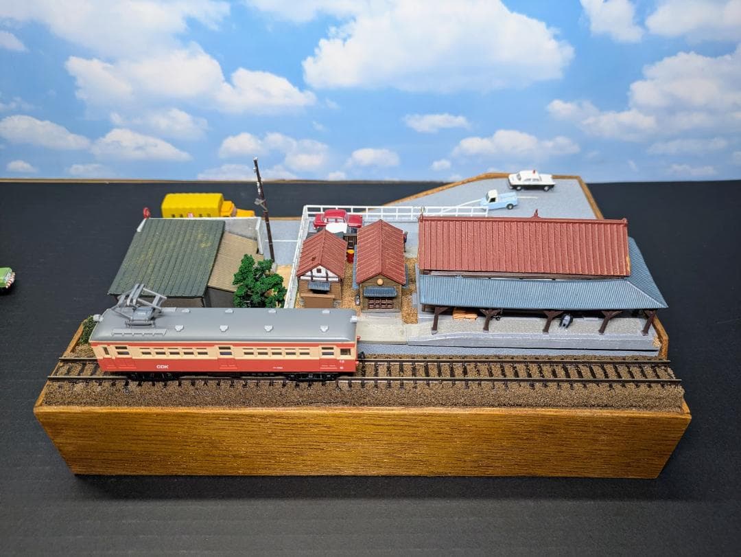 Nゲージ 鉄道模型展示台　丘の上の駅