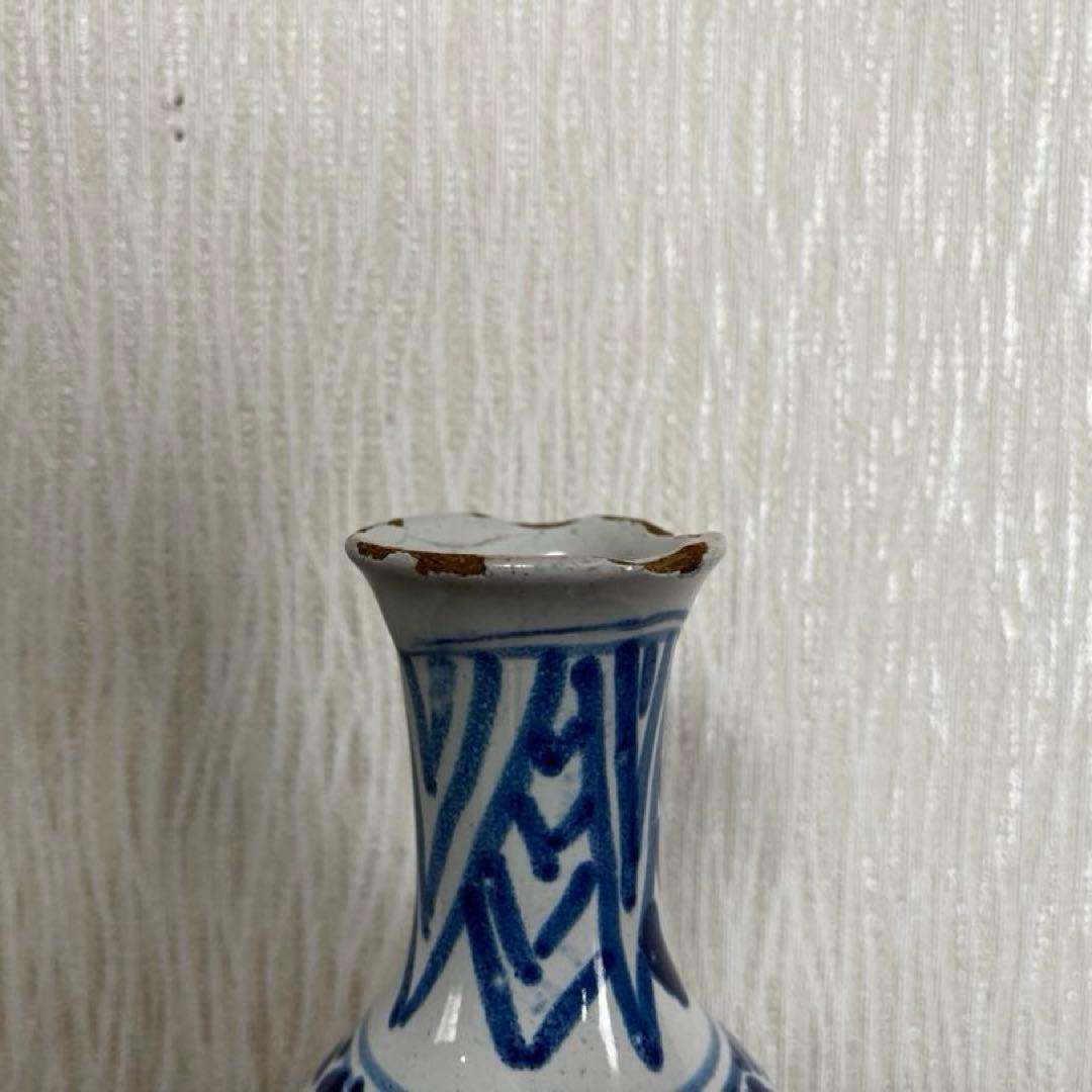 ヌヴェール窯　ファイアンス　徳利　花瓶