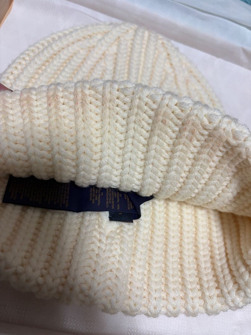 ルイ・ヴィトン ホワイトニット帽