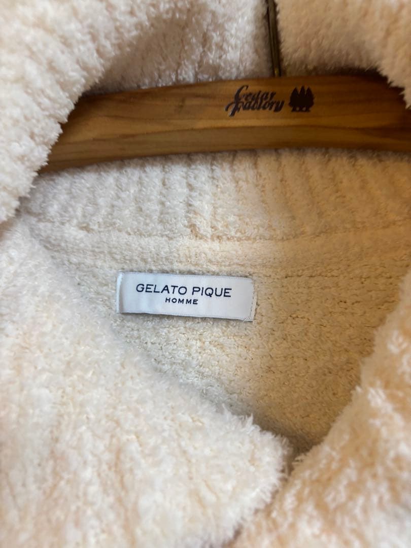 GELATO PIQUE 犬柄ボアカーディガン Mサイズ
