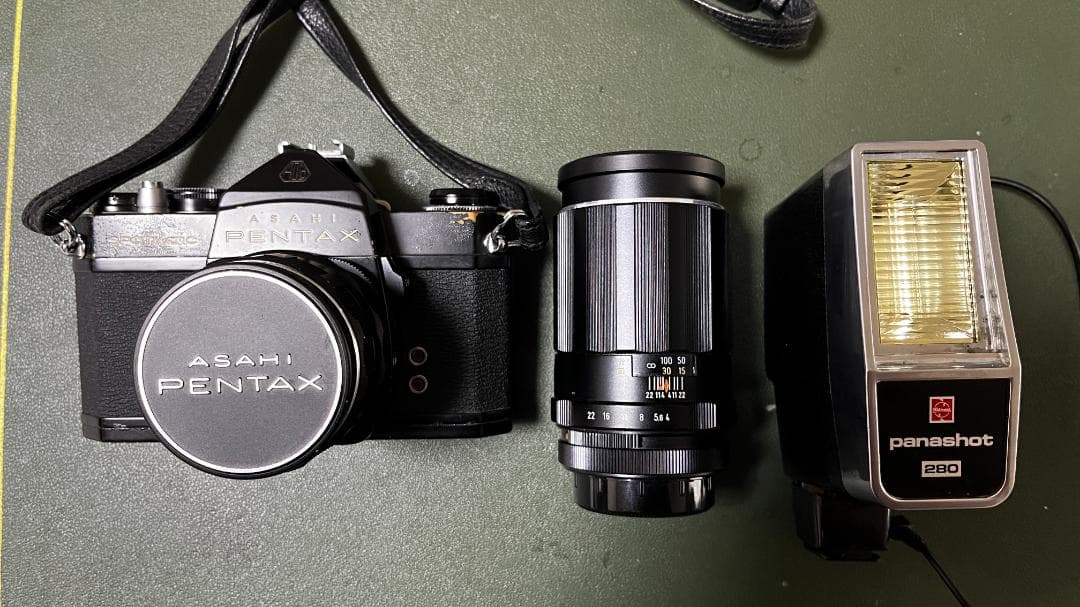 ASAHI PENTAX SPOTMATIC アサヒペンタックス望遠・ストロボ付