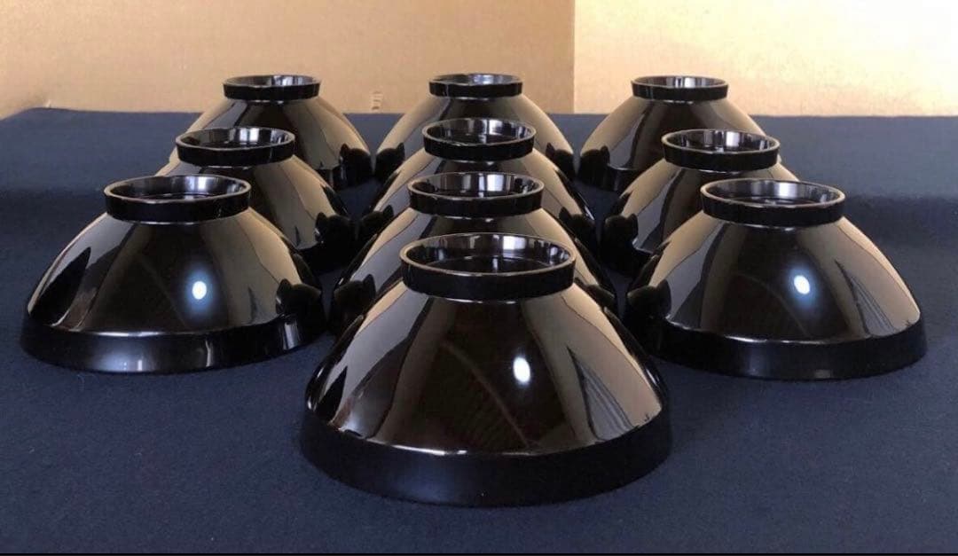 《レ》黒塗 菊桐蒔絵 煮物椀10客 雑煮椀 木製漆器 木箱251113え1
