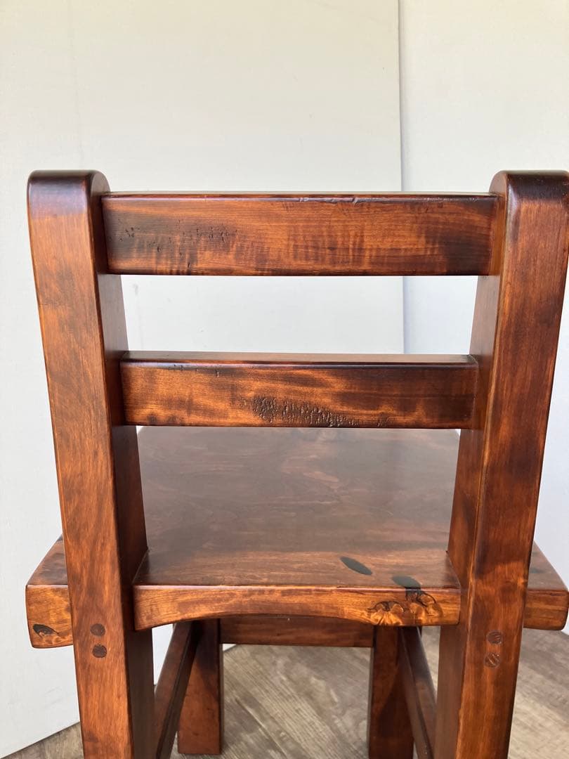 深谷木工　無垢材　チェア　椅子　スツール　飾り台　民芸　昭和56年