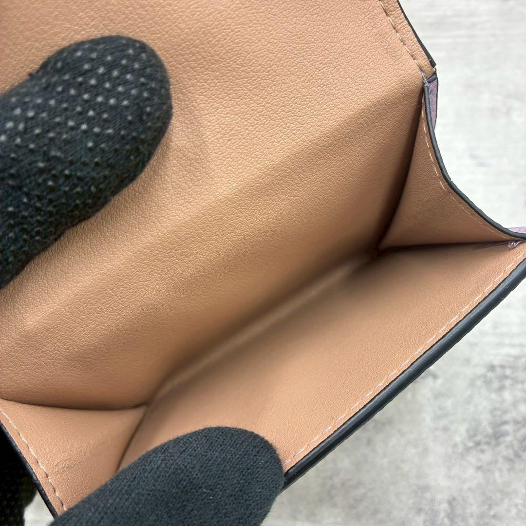 現行 未使用級 コーチ 折り財布 コンパクトウォレット バイカラー ミニ財布