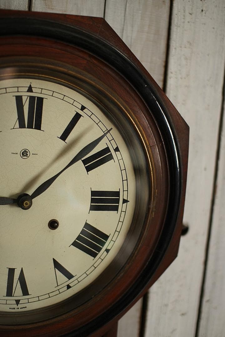 愛知時計製　古い掛時計　八角時計　高さ　82.5㎝