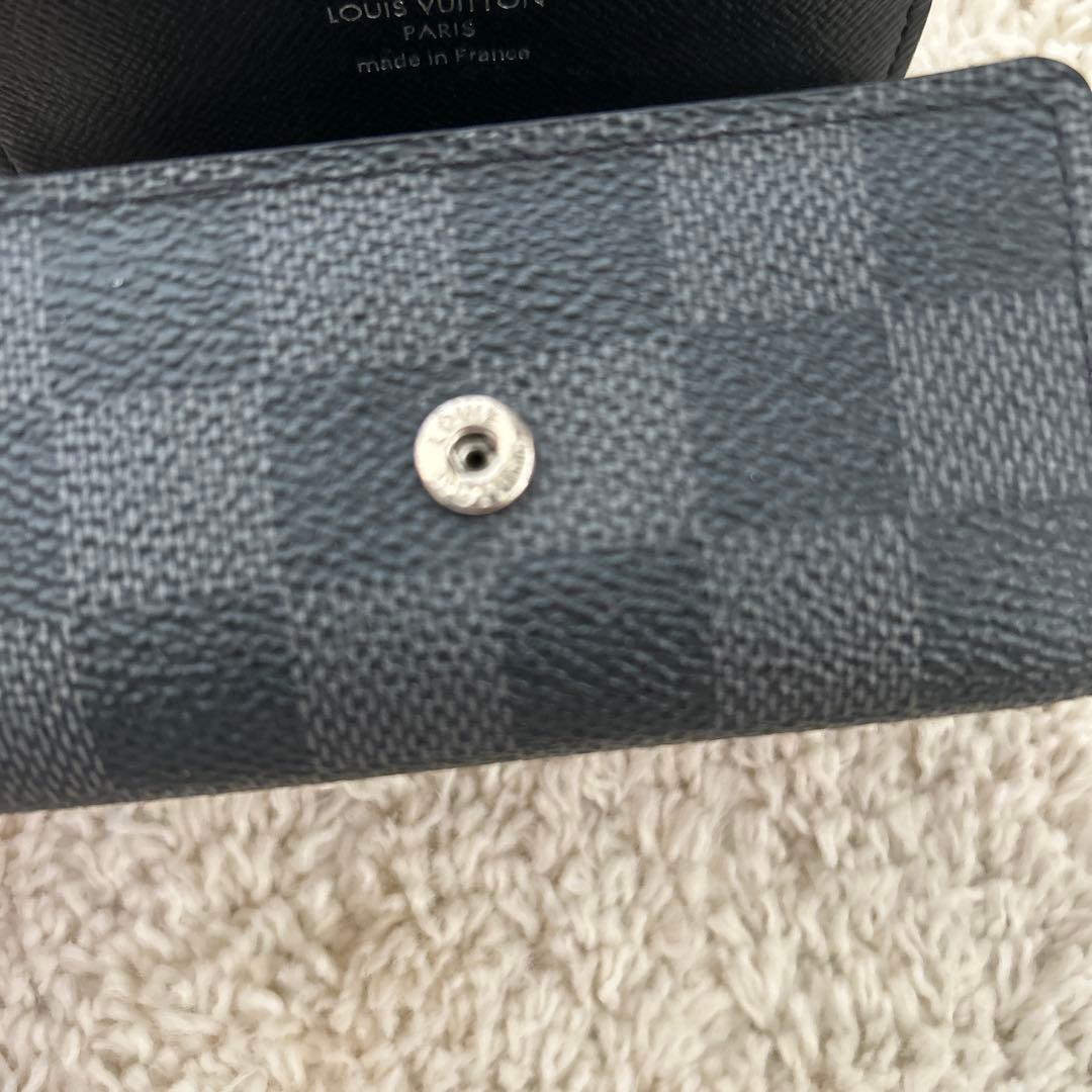 【美品】ルイヴィトン ダミエ グラフィット ミュルティクレ6 キーケース