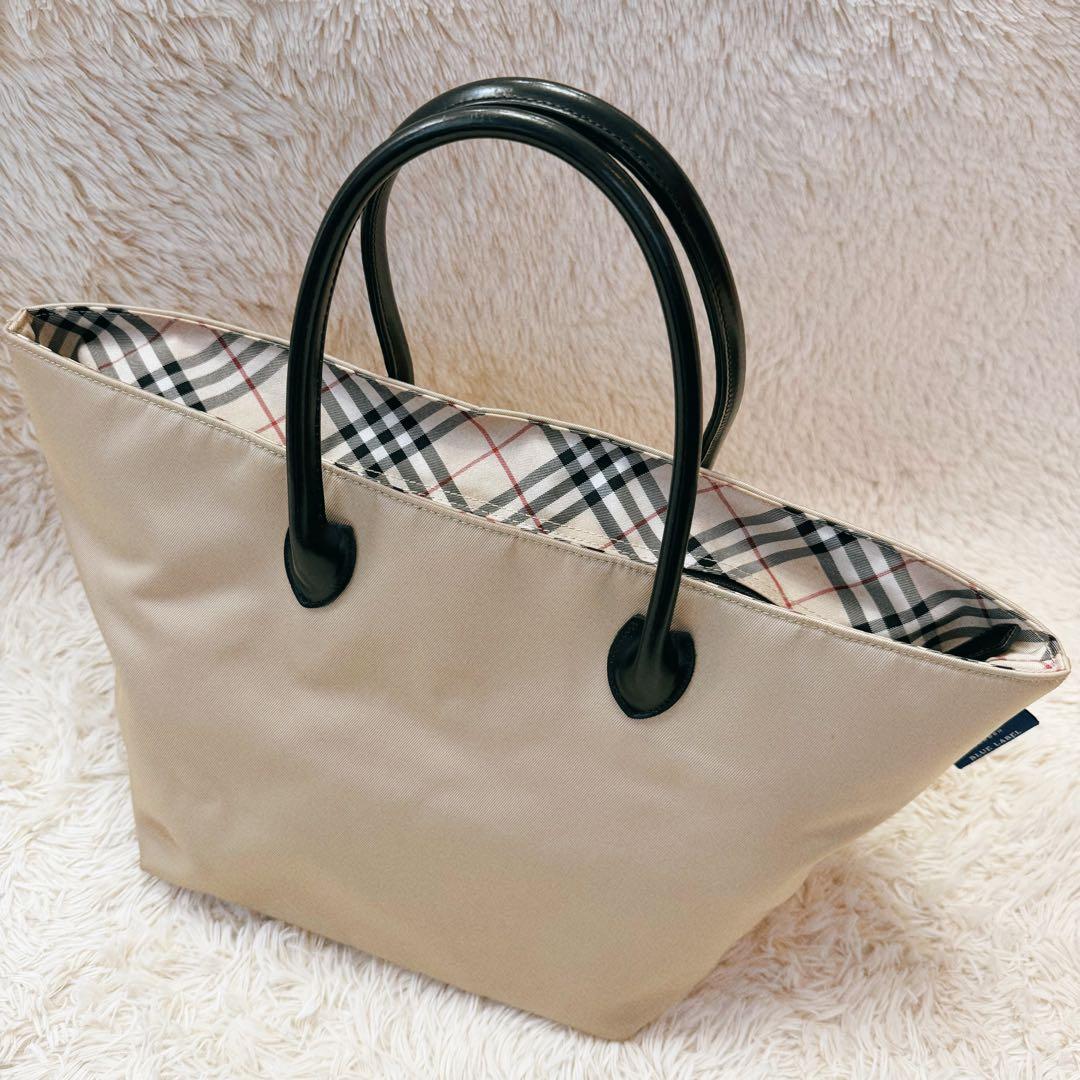 良品✨バーバリーロンドン ノバチェック ナイロン トートバッグ 舟形