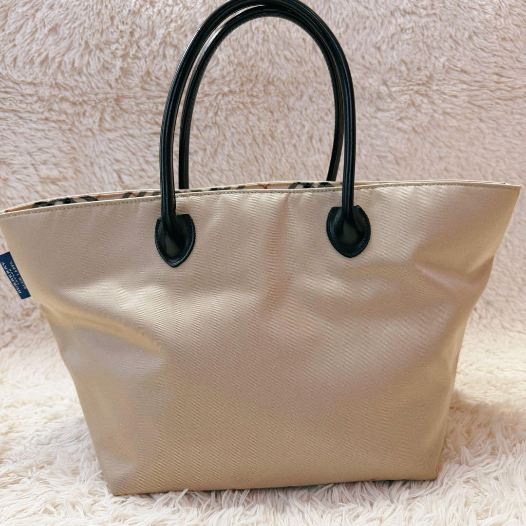 良品✨バーバリーロンドン ノバチェック ナイロン トートバッグ 舟形