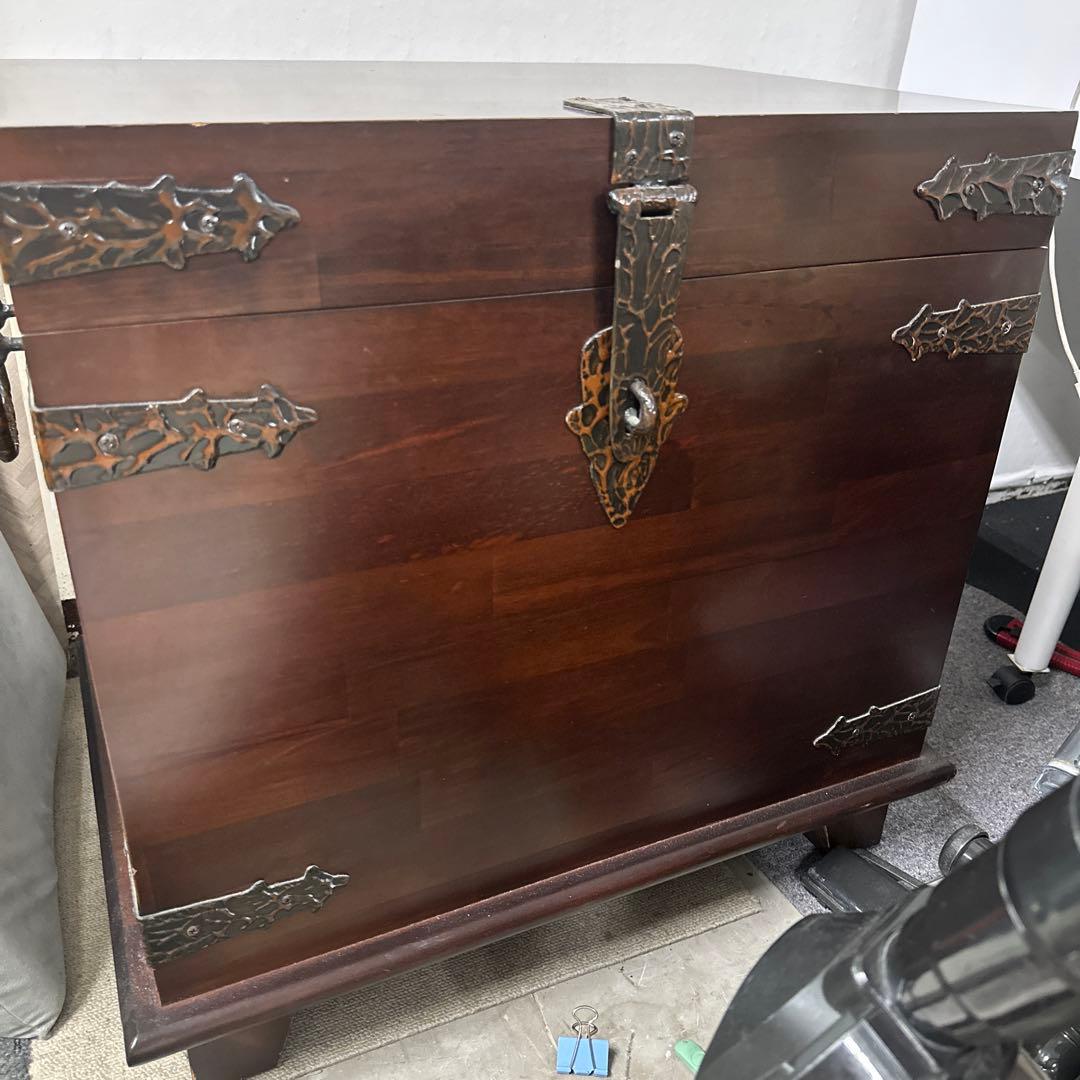 アンティーク風木製収納ボックス