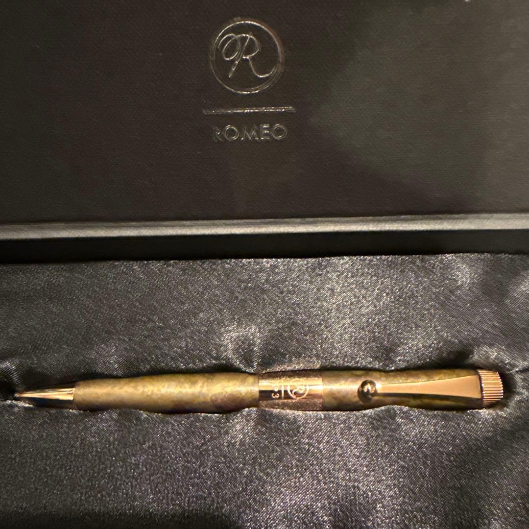 Romeo ロメオ　斑紋孔雀色　ボールペン　限定　新品未使用　斑紋