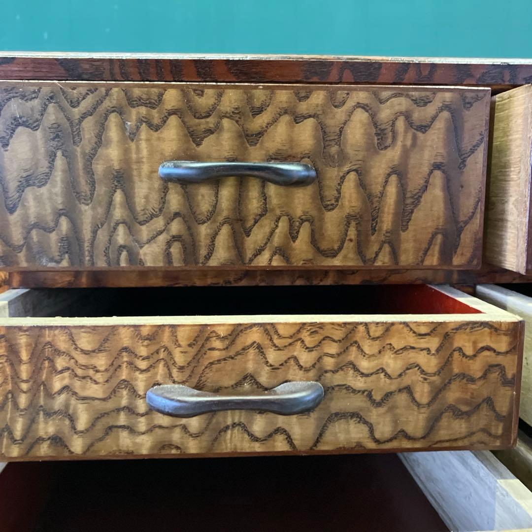 期間限定処分価格　銘木玉杢タモ　チェスト　年代物リメイク