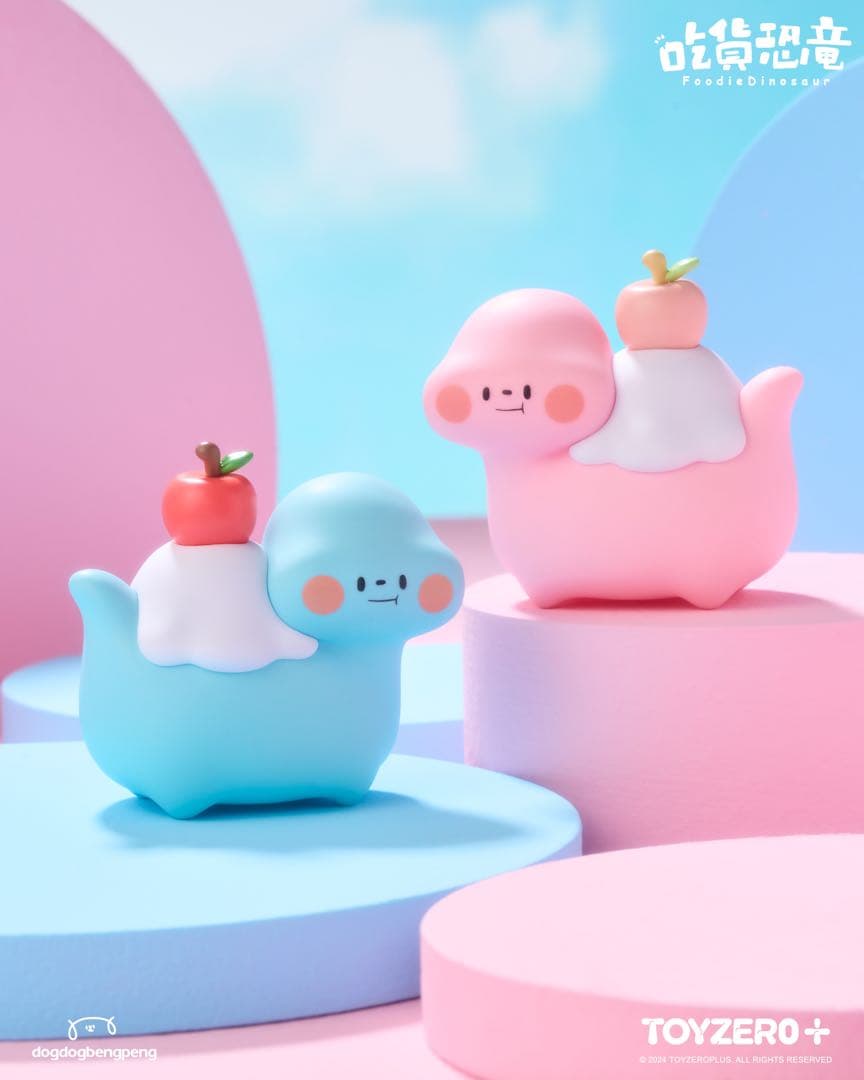 グルメ恐竜・富士山ジュニア　ピーチリンゴ　ブラインドボックス　おもちゃ